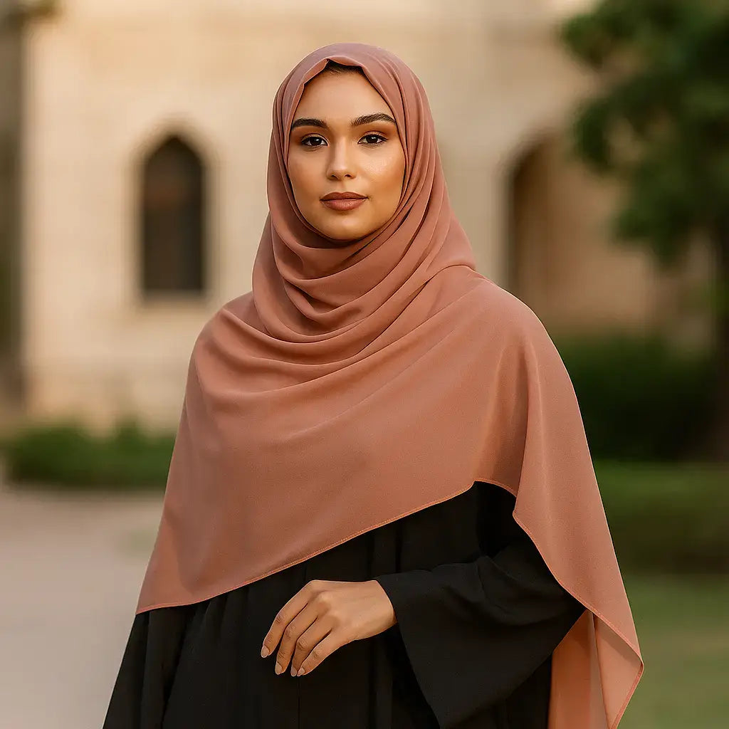 Rosewood Chiffon Hijab – Soft, Lightweight and Elegant