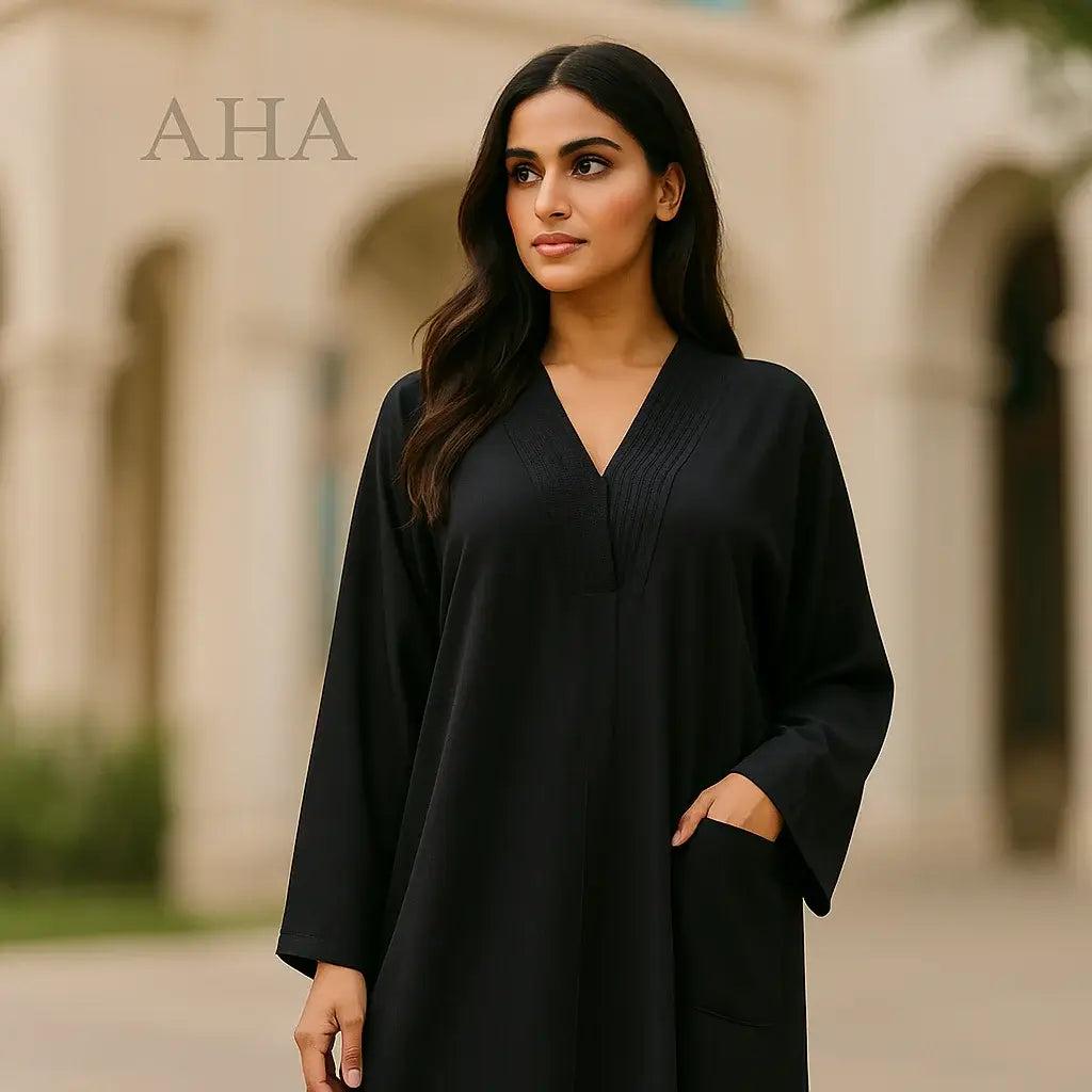 Black Abaya with Pocket – Soft and Stylish Everyday Wear
