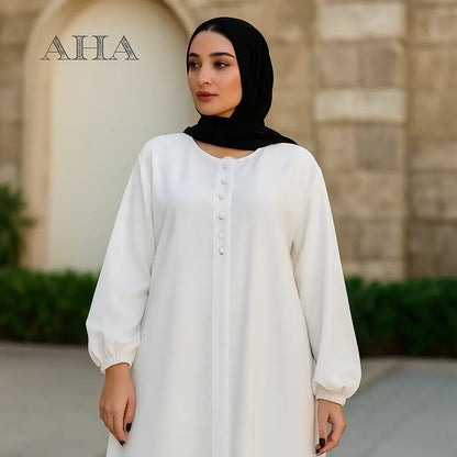 Pure White Designer Abaya for Weddings and Daily Wear