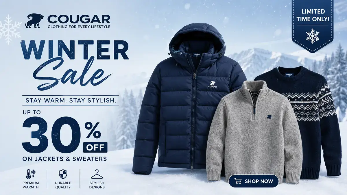 Cougar winter sale discount on jackets and sweaters