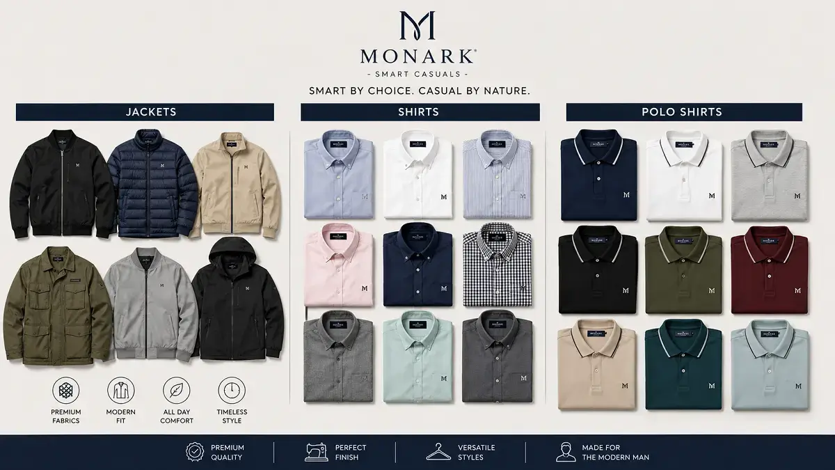 Monark jackets shirts polo shirts product range