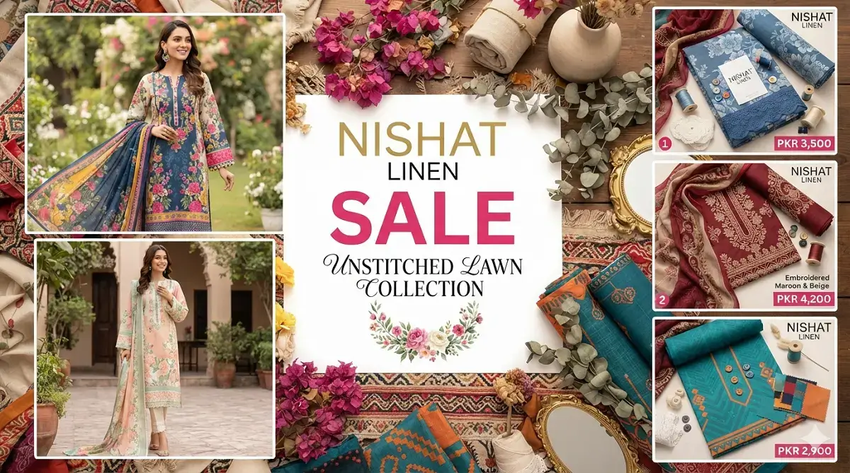 Nishat Linen sale unstitched lawn collection