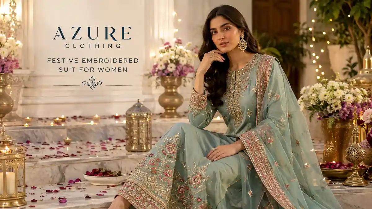 Azure clothing festive embroidered suit for women