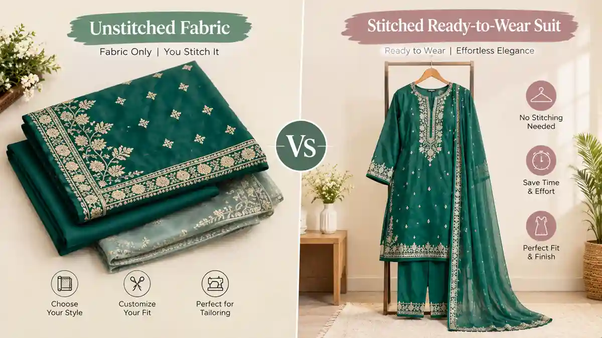 Unstitched fabric versus stitched ready-to-wear Pakistani suit