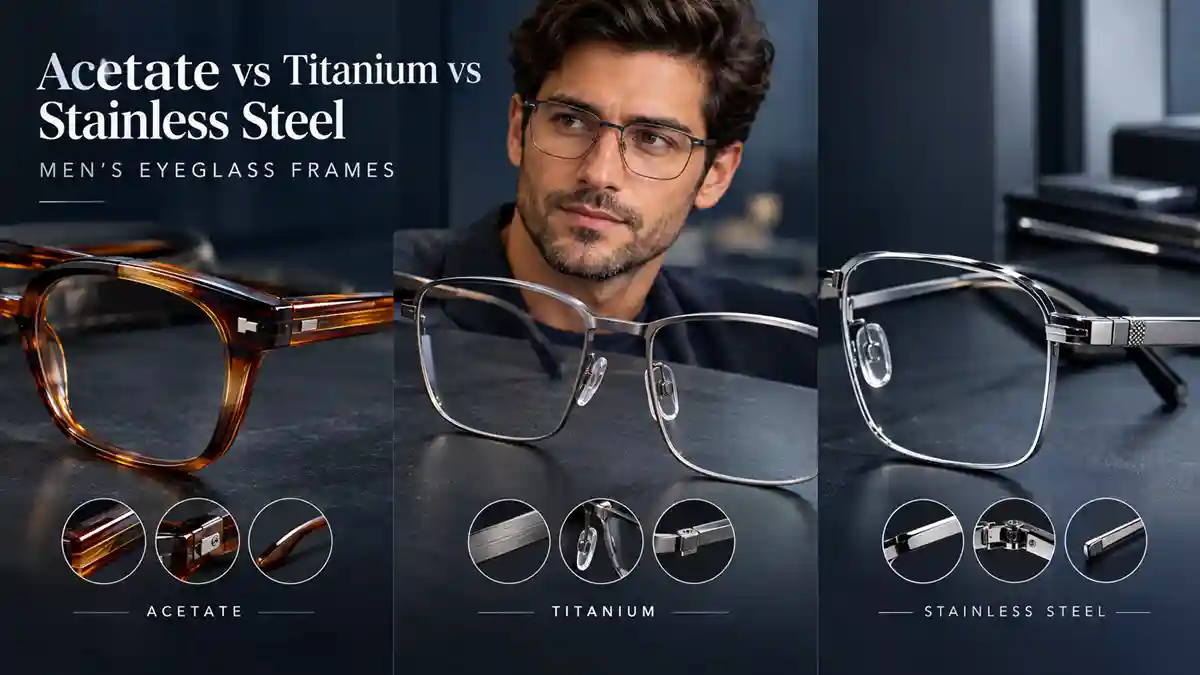 Acetate vs titanium vs stainless steel men’s eyeglass frames