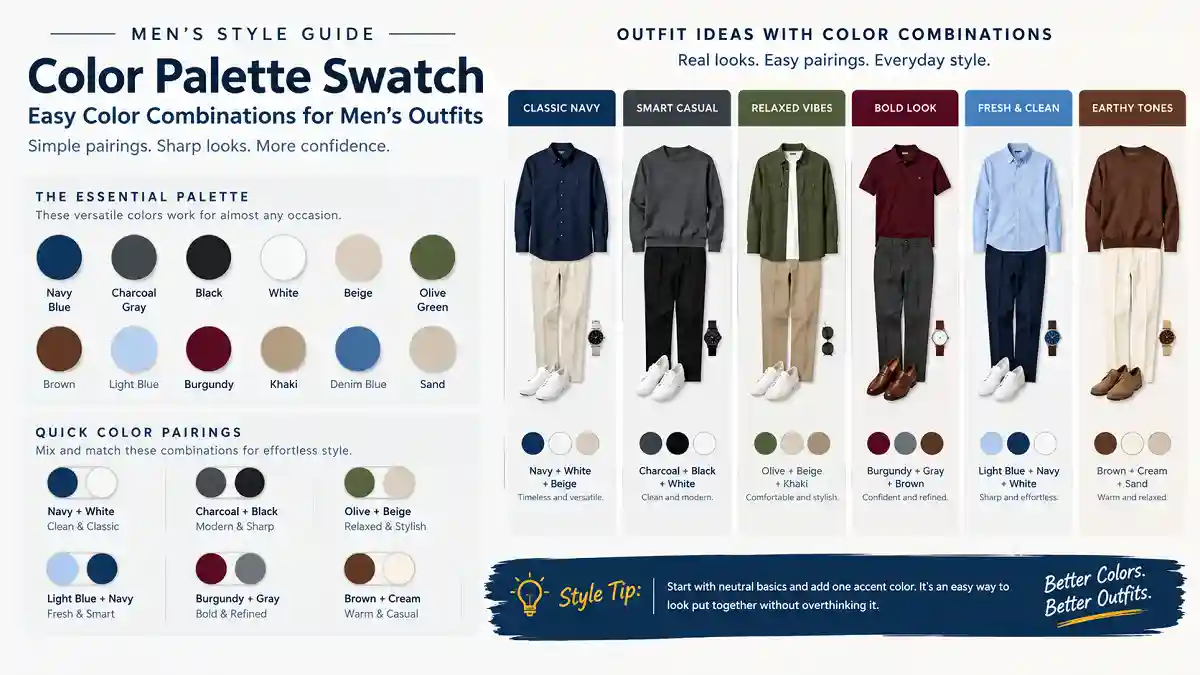 Easy color combinations for men’s outfits