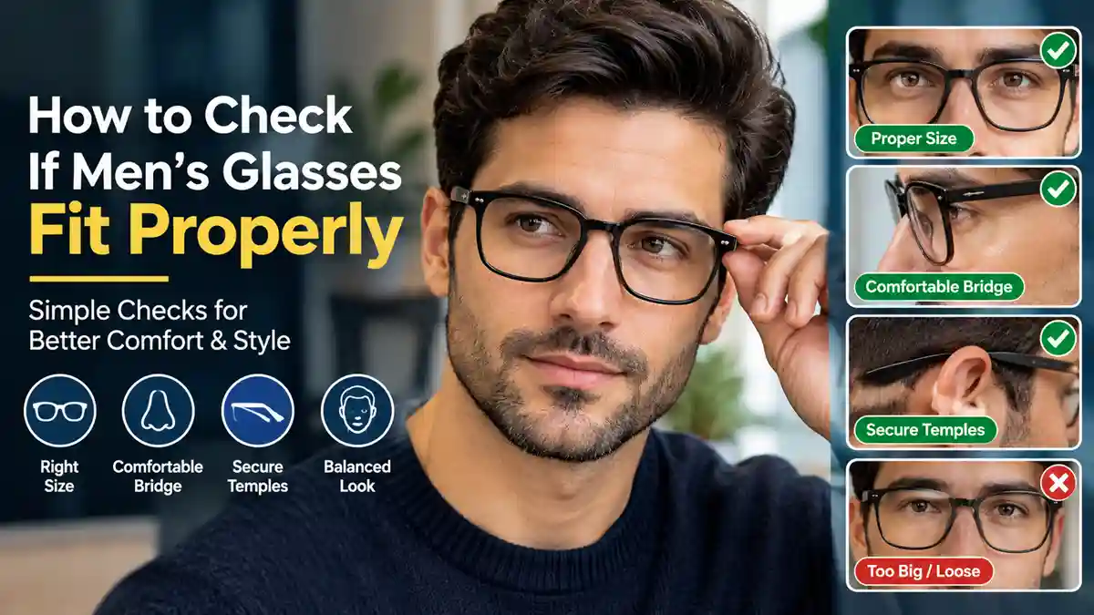 How to check if men’s glasses fit properly
